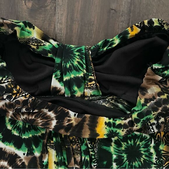 Carrie Allen Strapless Colorful Patterned Maxi Dress M - Picture 6 of 8